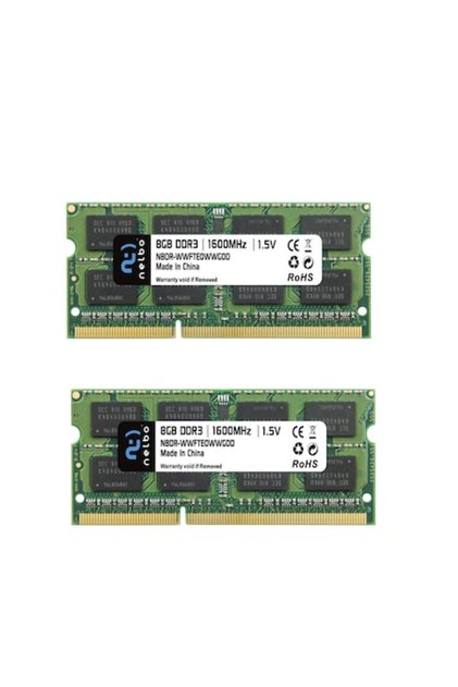 Set memorie RAM 16 GB (2x8 GB) SODIMM DDR3, 1600 MHz, Nelbo, dual channel, pentru laptop