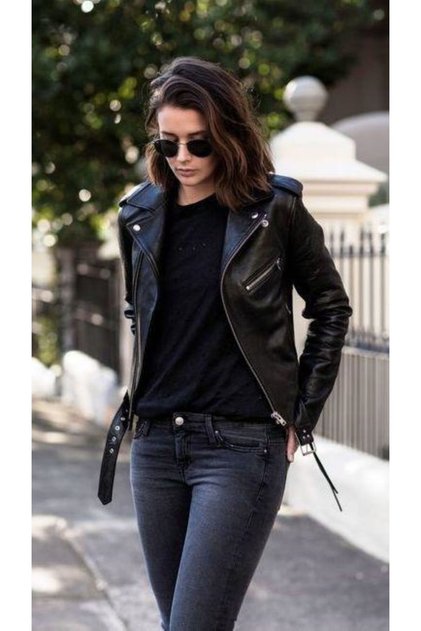 Women's Genuine Leather Biker Jacket