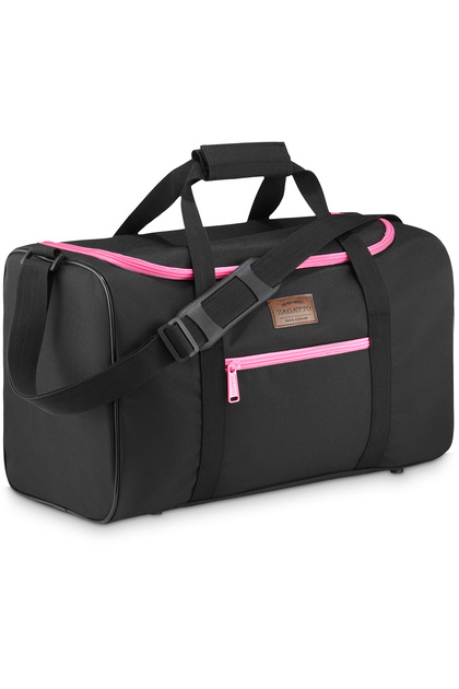 Geantă de cabină Wizz Air/Ryanair 20L, negru-roz, impermeabilă, 40x20x25 cm, ZG837