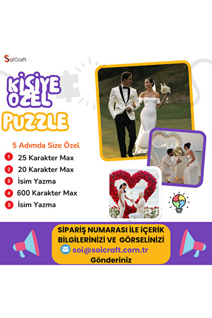 500 Parça Puzzle Kişiye Özel Kutu + Puzzle