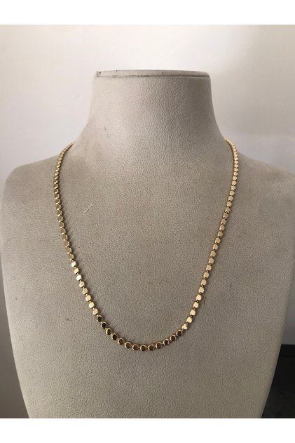 Stainless Steel Crush Model Non-Staining Shiny Gold (Yellow) Shiny Short Necklace