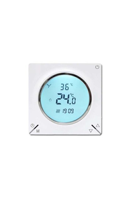 Термостат TH-12, цифров дисплей, вграден, 16A, 3500W, захранване 220V, сензор за под