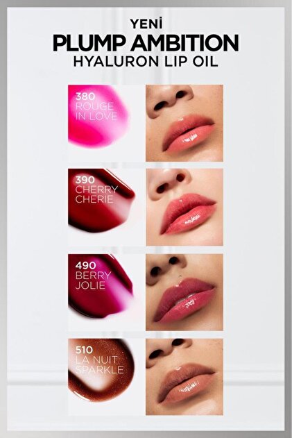 L'Oreal Paris Plump Ambition Hyaluron Lip Oil Besleyici ve