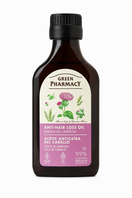 Ulei de brusture cu coada-calului, impotriva caderii parului Green Pharmacy 100ml