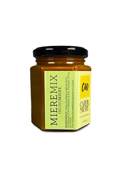 ImunoMiere, Miere de albine cu turmeric, cardamom si ghimbir, MiereMix, 250g