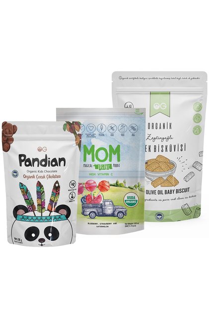 3'lü Organik Çocuk Atıştırmalık Paket