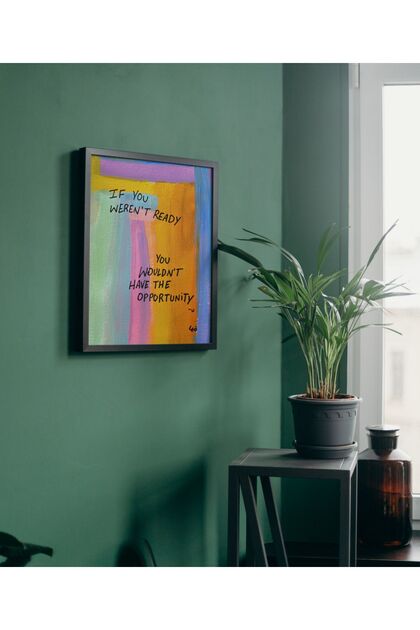 If You Ready Motivation Sanatsal Pinterest Poster Çerçeveli Yüksek Kalite Dekorasyon Tasarım Tablo