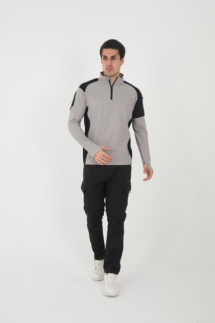 Camp138 Outdoor Tactical Water Repellent Men's Stone-Black Tactical Sweatshirt