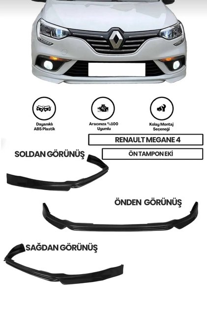 Renault Megane 4 Uyumlu Ön Ek (BOYASIZ-PLASTİK)