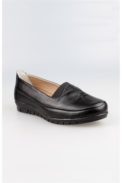 Edik Daily and Mother's Shoes Genuine Leather Lining Heel Cushioning System M138 Black