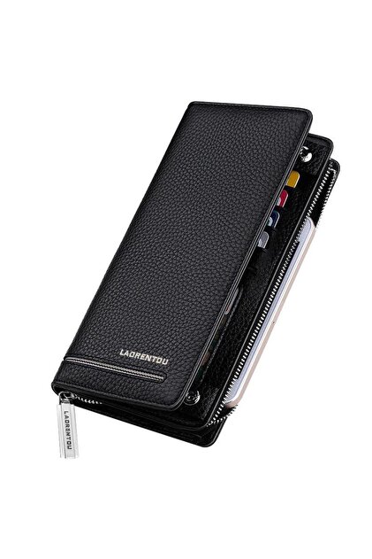 Vicenza Genuine Leather Italian Made Zippered Long Men's Wallet - Long Men's Card Holder