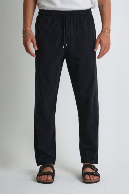 Men's Summer Comfortable Fit 100% Cotton Linen Look Trousers E205