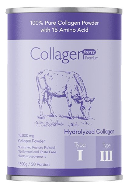 Collagen Forte Platinum Collagen Powder 500g, 100% Pure, Natural Double  Hydrolyzed Collagen Peptides (50 PORTIONS)- Trendyol