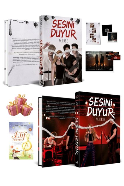 Sesini Duyur 1 , Sesini Duyur 2 M. Rize 2 Books Hardcover Set with Poster and Bookmark Gift
