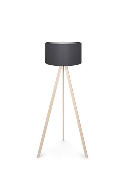 Lampa de Podea (Lampadar) Trei picioare din lemn