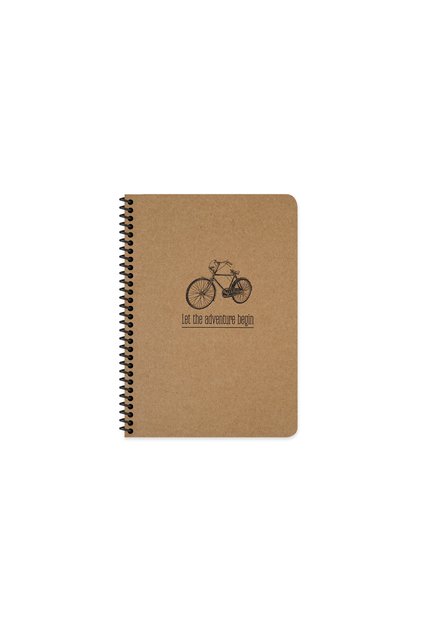 Sharp Color Spiral Hard Cover Kraft Tag Notebook A5 80 Sheets Unlined 410360-99