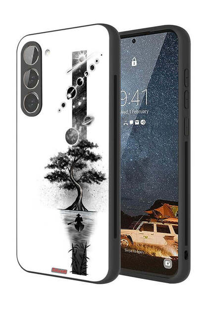 غطاء حماية لهاتف Samsung Galaxy S23 5G بتصميم فن الأرض والفضاء