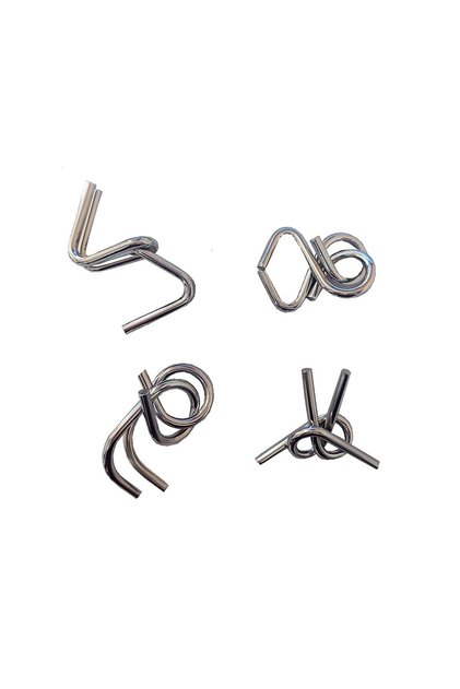 Set de puzzle Brain Twister cu 4 jocuri din metal, pentru copii și adolescenți, 486CUB