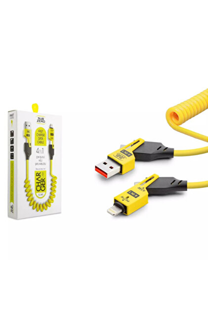 Subzero CL160 4in1 Hızlı Şarj Kablosu | 65W Type-C + 27W Lightning