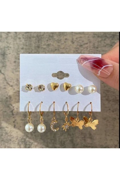 Reflect Your Style with This Stylish Earring Set with Stones and Figures