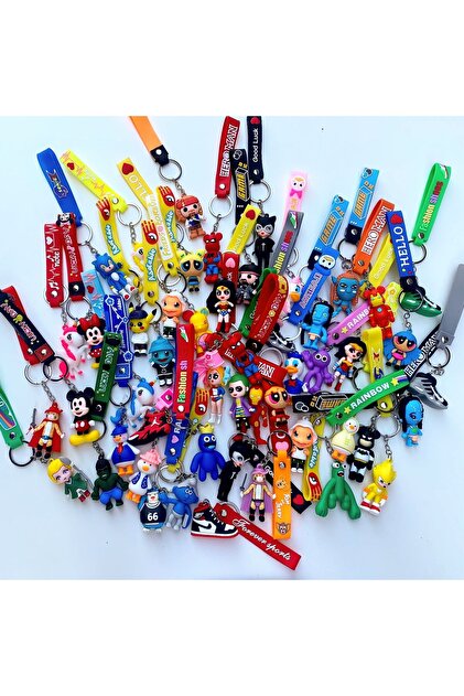 Set de brelocuri cu modele mixte, 10 bucăți, figurine din silicon, cadou, accesoriu pentru geantă de petrecere, pachet de 10