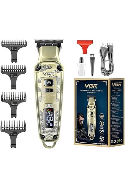 ماكينة تشذيب الشعر VGR V-901 الاحترافية القابلة لاعادة الشحن اللاسلكي مع كابل USB للرجال