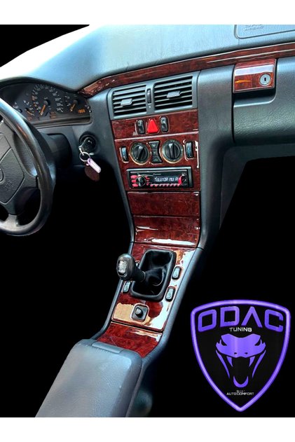 Mercedes W210 Maun Kaplama Torpido Kaplama Trim Kaplama Konsol Kaplama MAUN RENK FULL SET