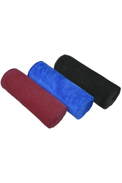3-Piece Multipurpose Microfiber Towel, Gym & Hand Towel, Hair Towel 50x90cm