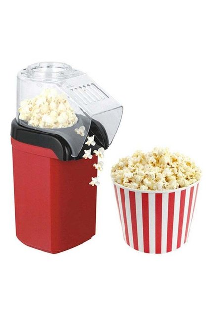 Mini Hot Air Popcorn Maker, Compact Electric Air Popped Popcorn Machine for Home Use, Healthy Oil-Fr