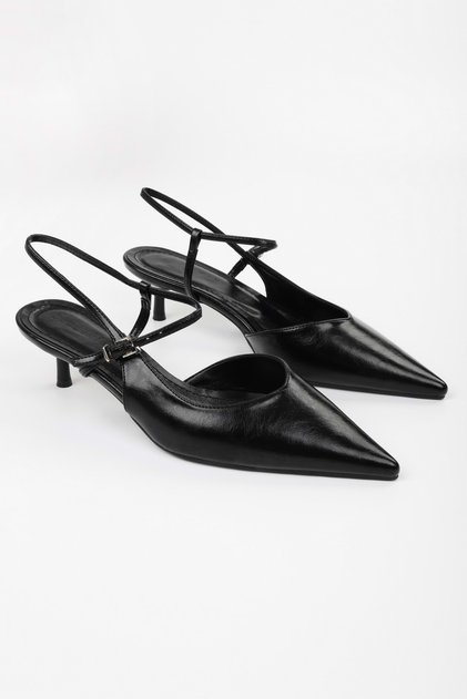 Women's Lea Black Shiny Stiletto