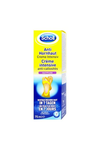 Crema pentru indepartarea bataturilor si calozitatilor Scholl, Anti Hornhaut Creme Intensiv, 75 ml
