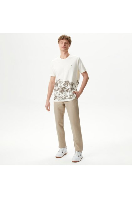 Erkek Bej Classic Fit Pantolon