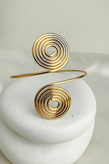 Gold Color Metal Spiral Arm Accessory (9cm)