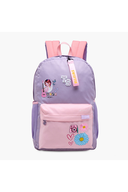 Taylor Swift Print Backpack with Adjustable Straps and Zip Closure - 30x14x45 cms