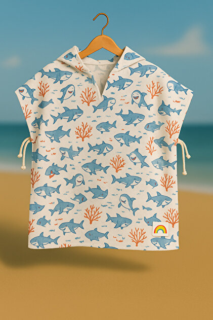 Organic Double Layer Muslin Sea Pool Poncho