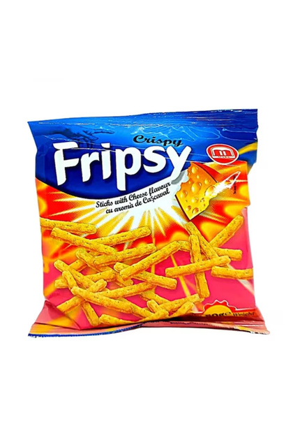 Snacksuri Fripsy cu aroma de cascaval 50gr, 25 buc