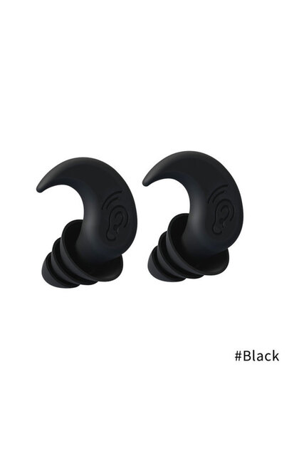 3 Layers-Black Sleep Noise Reduction Silicone Earplug Ear Protection Earplugs Anti-Noise Waterproof