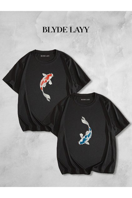 Koi Fish Lover Combination Oversize Tshirt Set of 2