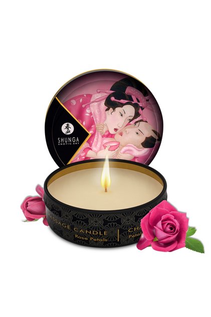 Lumânare de masaj, model Aphrodisia, aromă trandafiri, 30 ml