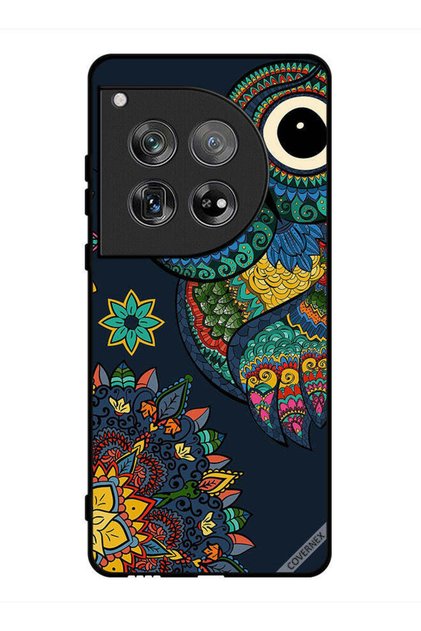 غطاء حماية لهاتف OnePlus 12 بتصميم بومة زهرية