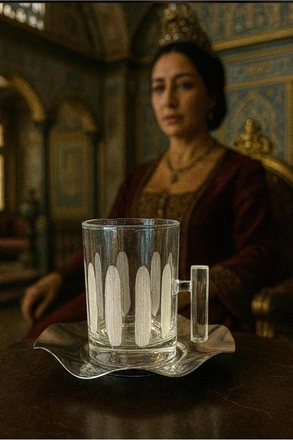 12 PARÇA ÇAY SET METAL TABAK