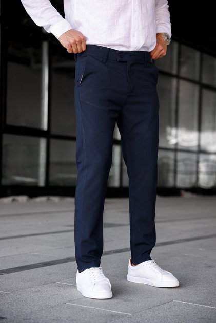 Men's Quality Stretchy Lycra Ankle Length Relaxed Fit Slim Fit Fabric Pants
