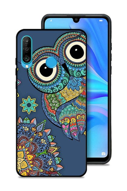 Huawei P30 lite Protective Case Cover Floral Owl