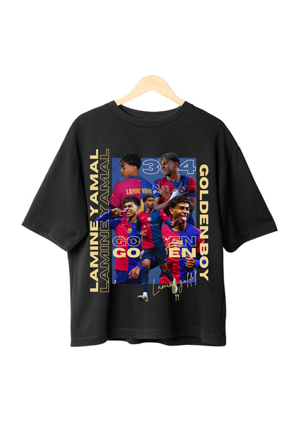 Laminated Yamal - Printed Oversize T-Shirt
