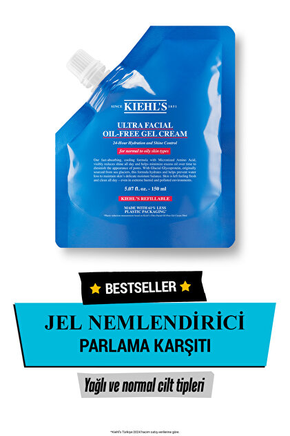 Kiehl's Ultra Facial Oil-Free Yağlı Ciltler İçin Refill Jel Krem
