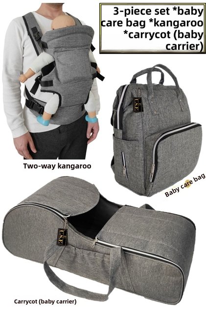 Carrycot Baby Carrier Bidirectional Baby Carrying Kangaroo Baby Care Bag Set of 3