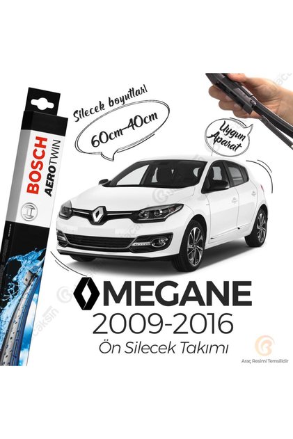 Aerotwin Muz Silecek Takımı Renault Megane 3 2009-2016 ile uyumlu