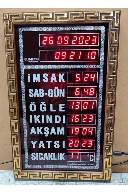 Vakitmatik Dijital Imsakiye Ev Ofis Tipi Ezanlı Gümüş