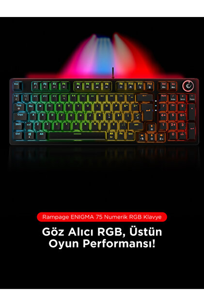 Rampage ENIGMA RGB Aydınlatmalı Red Switch Tam 1800 Kompakt