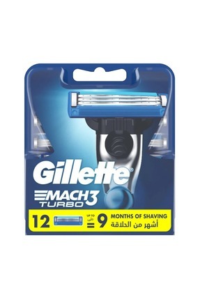 Gillette Mach3 Turbo Yedek Erkek Tıraş Bıçağı 12'li 7702018611225
